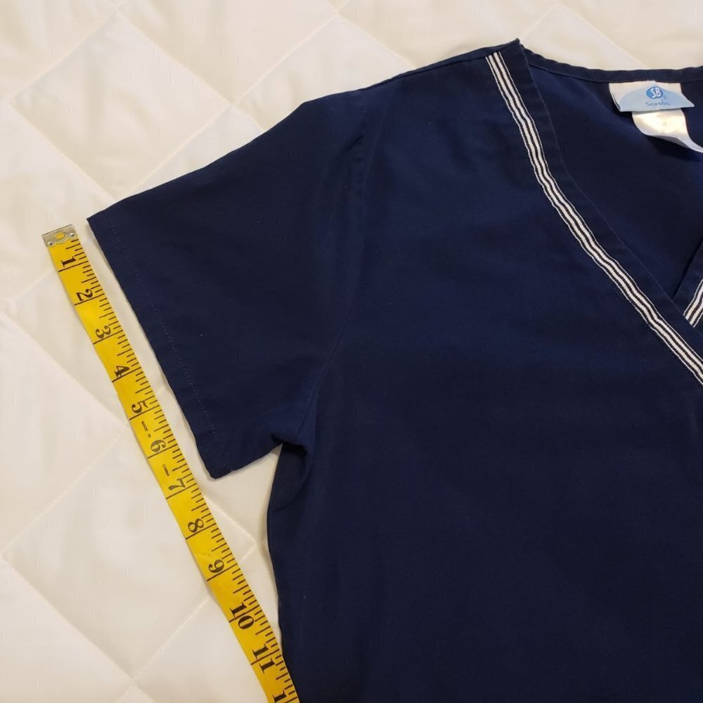 SB Scrub Top Small- Navy Blue - Picture 5 of 7